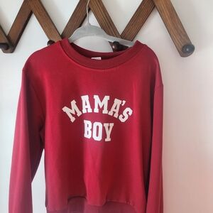 Amazon Red 'Mama's Boy' Kids Sweater